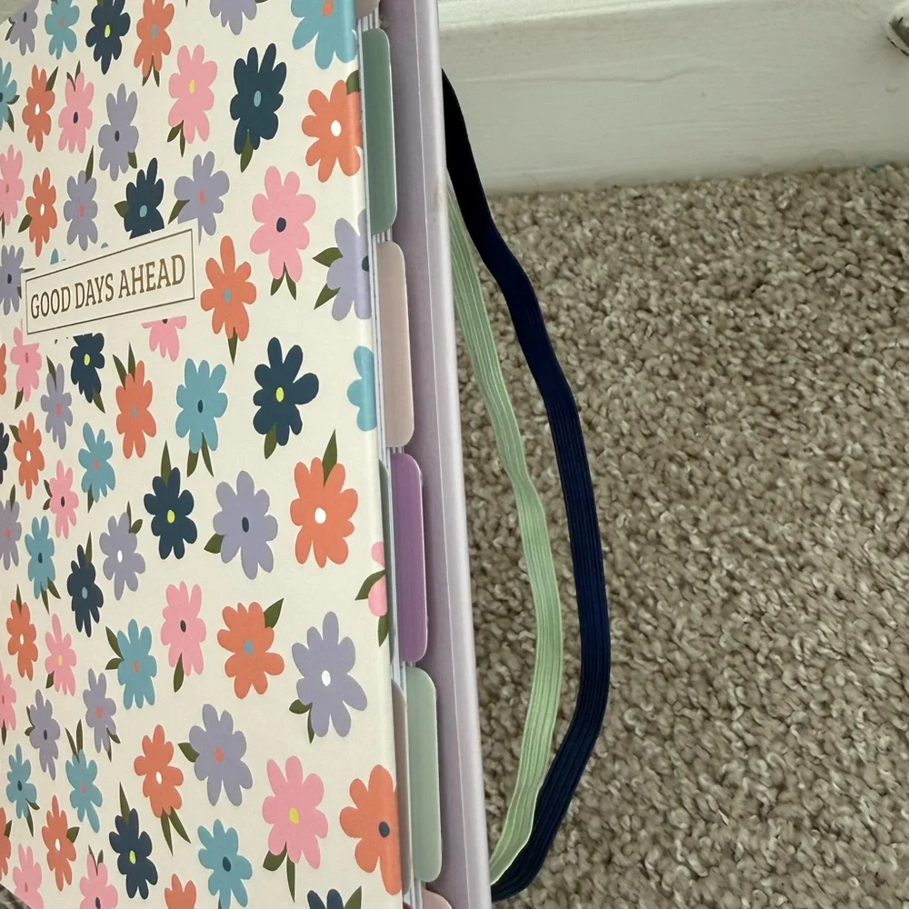 Floral Spiral Notebook with Gold Accents